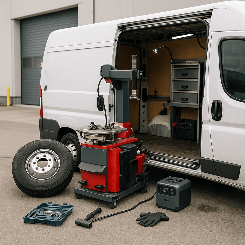 Szenario: Reifenmontage für LKW & Transporter – semi-mobile Profi-Lösung