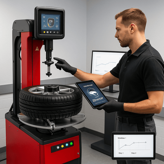 Digitale Reifenmontiermaschine – steuerbar per App oder Display