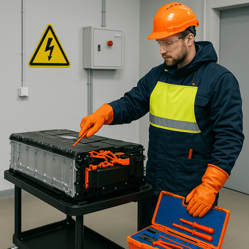 Szenario: HV-Batterie entnehmen im Ausbildungslabor